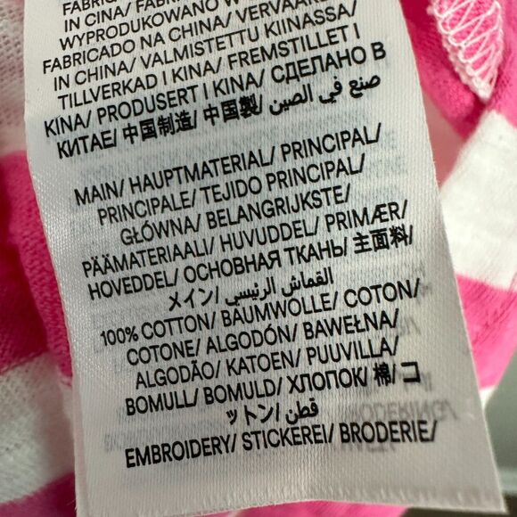 Boden Nadine Notch Cotton Dress Size 14R Pink White Stripe Sleeveless - Picture 4 of 5